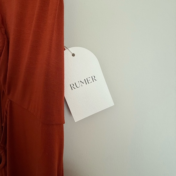 NWT Revolve Rumer Rust Flare Jumpsuit - Picture 4 of 6